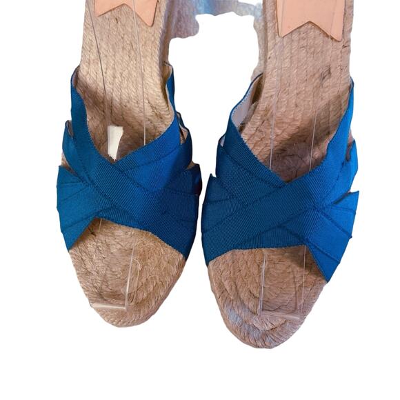 Stubbs & Wootton Grace Espadrille Sandal Blue Size 39 / 8 - Picture 3 of 11